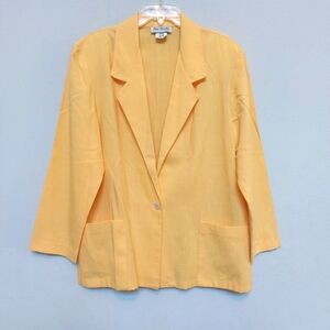 Two Twenty Yellow Blazer Jacket Size Large